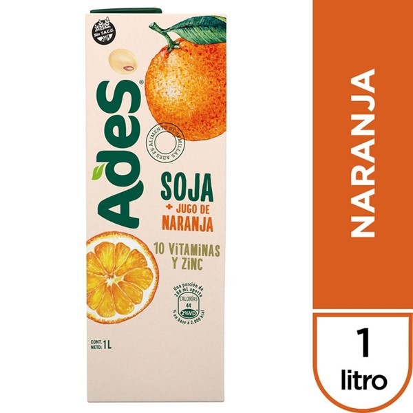 Jugo Ades Soja Naranja 1 Lt #1 Jugo Ades Soja Naranja 1 Lt #1
