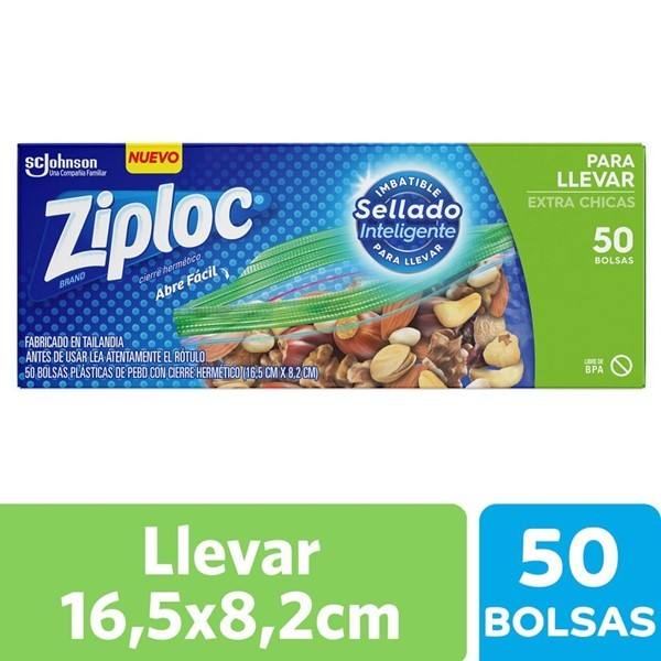 Bolsas Herméticas Ziploc Para Llevar Extra Chicas 50un #1