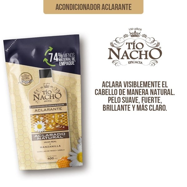 Acondicionador Tío Nacho Aclarante Recargable Doypack 400 ml alt