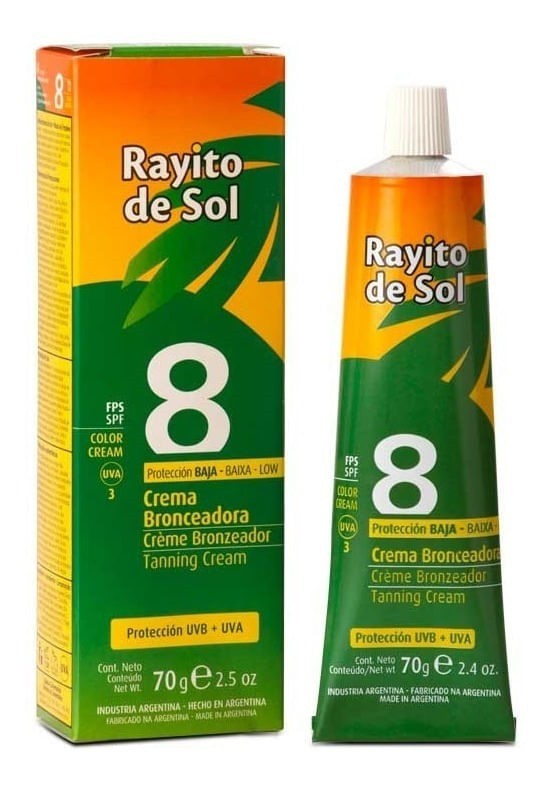 Rayito de Sol Crema Bronceadora Fps 8 70 gr