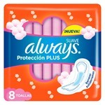 Always Toallitas Femeninas Plus Proteccion  Suave Con Alas (8 Unidades) #5
