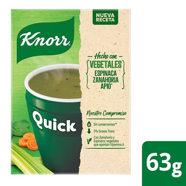 Sopa Knorr Quick Vegetales 5 U X Sobre #1