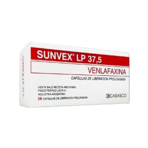 Casasco Sunvex Lp 37,5 Mg Venlafaxina x 28 Cáps #1