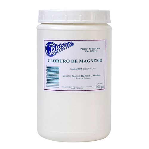 Cloruro de Magnesio Cristal 1000 gr Pote - Drogal #1