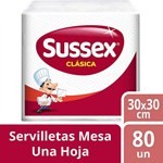 Servilletas Descartables Sussex Clásica 80u #1