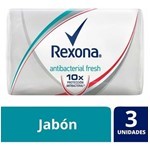 Rexona Fresh Antibacterial Jabón Barra 3 Unidades x 90 g #1