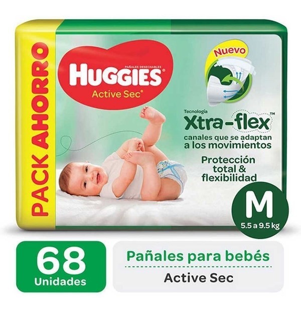 Pañales Huggies Active Sec Xpad m alt
