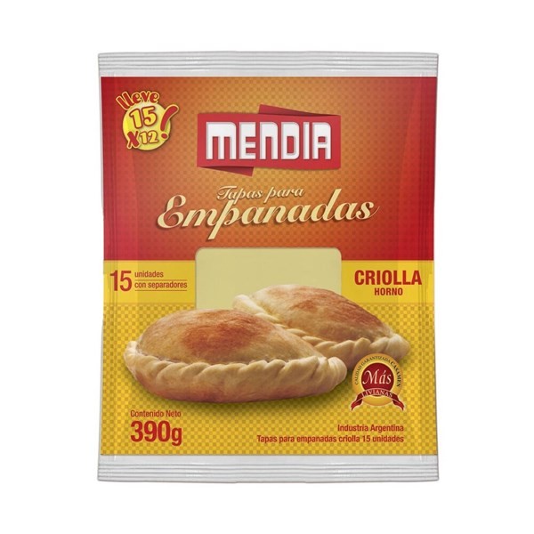 Tapas Para Empanadas Mendia Criollas 15 U. #1