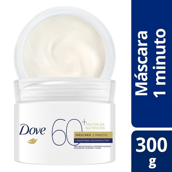Máscara de Tratamiento Dove 1 minuto Factor Nutrición 60+ 300 gr #1