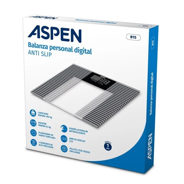 Aspen Balanza Digital Personal Antideslizante