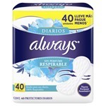 Protectores Diarios Always Respirable x 40 un #9