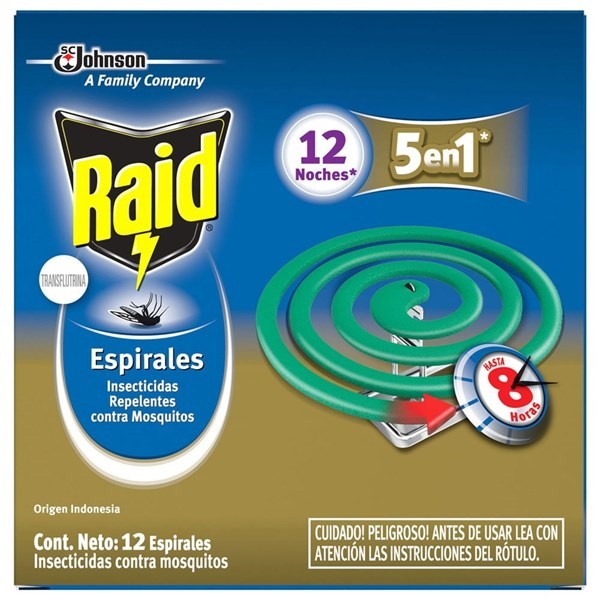 Espirales Raid Verde x 12 Unid. alt