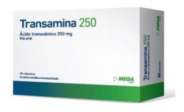 Transamina 250 mg 30 capsulas | Ácido tranexámico #1