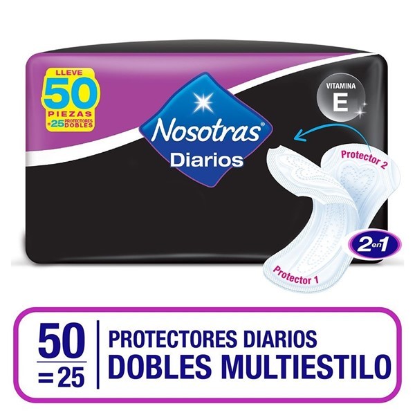 Nosotras Protectores Diarios Dobles (25 Unidades) #1