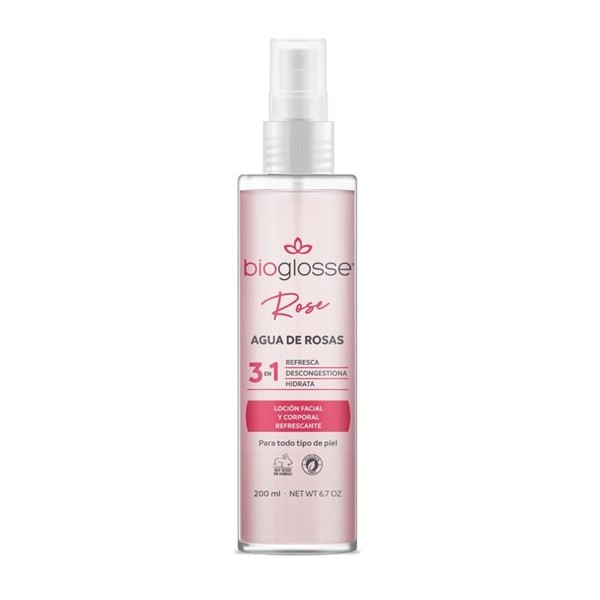 Bioglosse Agua de Rosas Loción Facial Y Corporal 3 en 1 Rose 200 ml #1