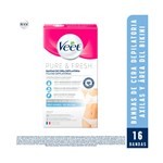 Bandas Depilatorias Para Axila Y Bikini Veet Piel Sensible 16 uni #1