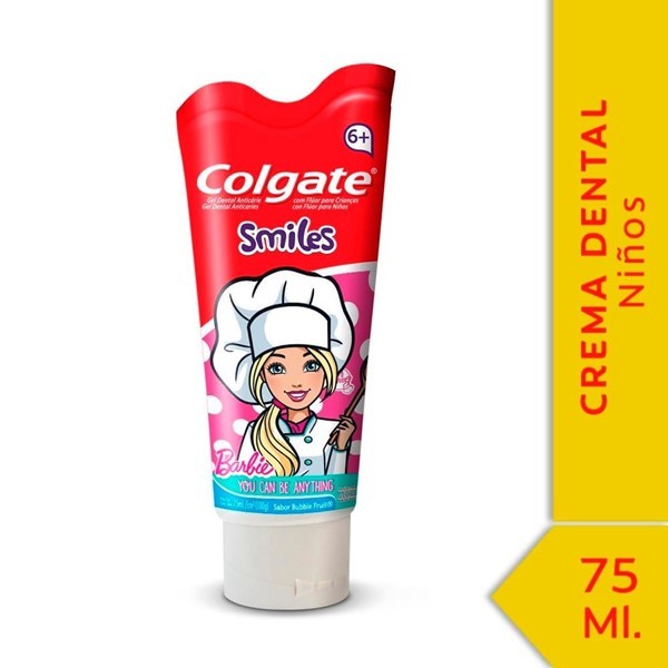 Crema Dental Colgate Smiles Barbie 6+ Años 75 Ml