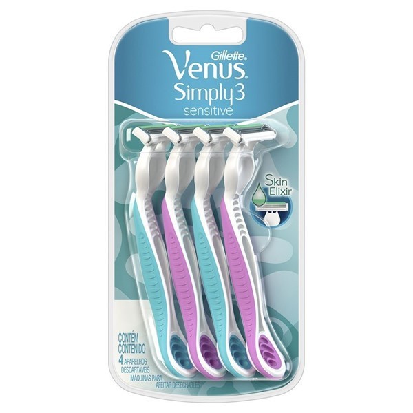 Gillette Maquina Desechable Venus Simply 3 Sensitive Pack 4 un alt