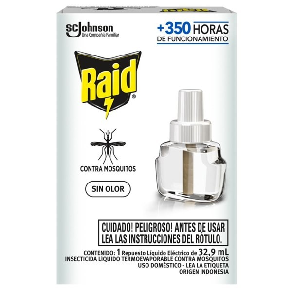 Repuesto Insecticida Líquido Raid Proteccion Sin Olor +350 Hs x 32,9 ml #1