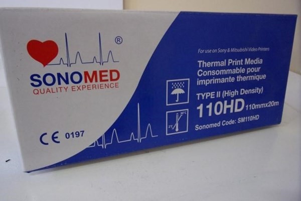 Papel Ecg 110 mm x 20 mts Video 110Hd X5 - Sonomed #1