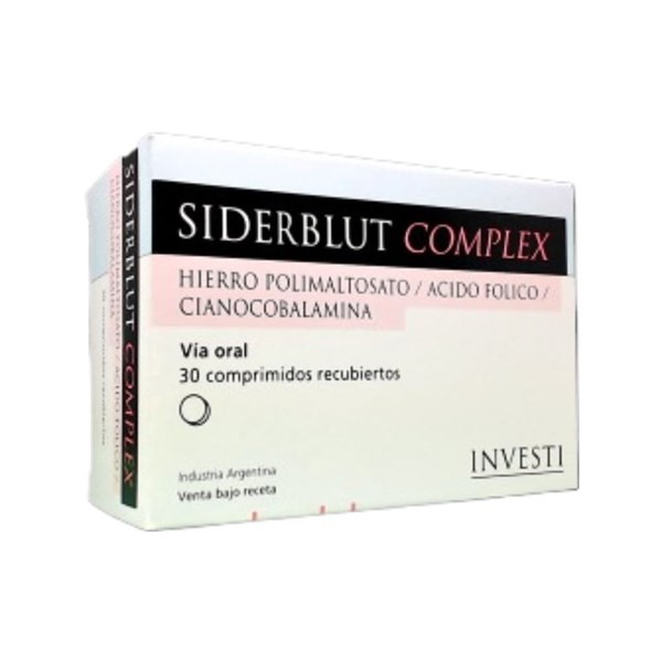 Siegfried Siderblut Complex Hierro + Vit.B12 + Ácido Fólico x 30 Comp #1
