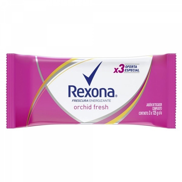 Rexona Jabón En Barra Orchid Fresh 125 Gr (3 Unidades) alt