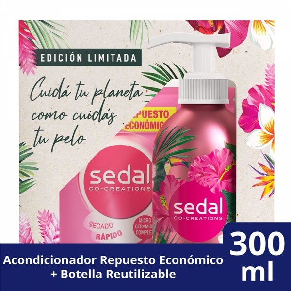 Sedal Acondicionador Ceramidas + Botella de Aluminio 300 ml #1