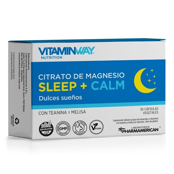 Vitaminway Citrato de Magnesio Sleep + Calm (30 Cápsulas)