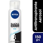 Nivea Aerosol Desodorante Mujer Invisible B&W Pure 150 ml #1