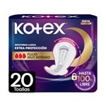 Kotex Toallas Nocturnas Larga Extra Protección - 20 Unidades  #1