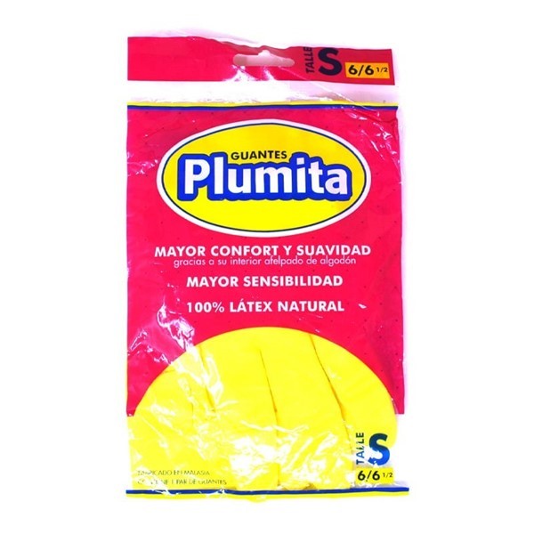 Plumita Guante Domestico Latex Amarillo S