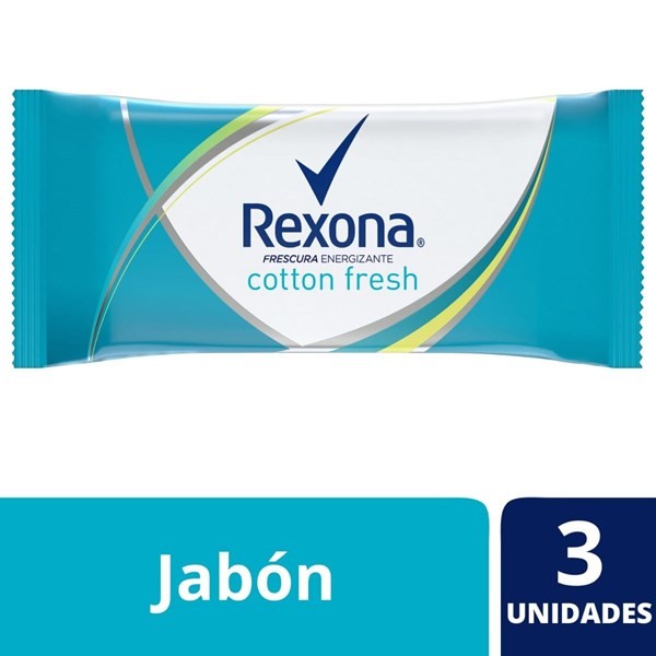 Jabón Rexona Cotton Fresh 3X125 gr #1