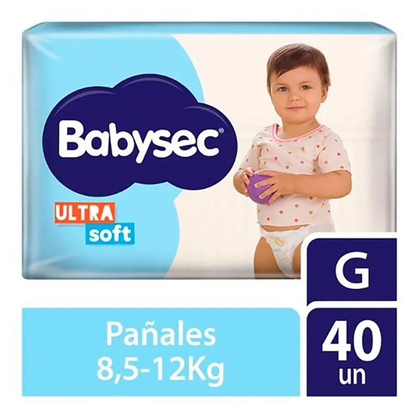 Pañales Babysec Ultrasoft G 40 Un #1