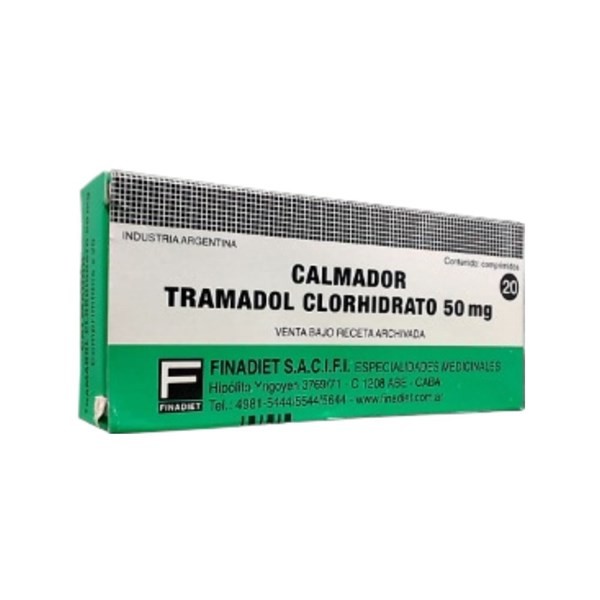 Finadiet Calmador Tramadol Clorhidrato 50 Mg x 20 Comp #1