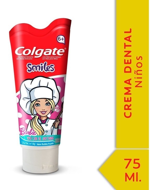Colgate Crema Dental Smiles Barbie 6+ Años 75 gr #1