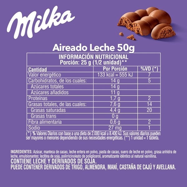 Chocolate Con Leche Milka Leger 50 g alt