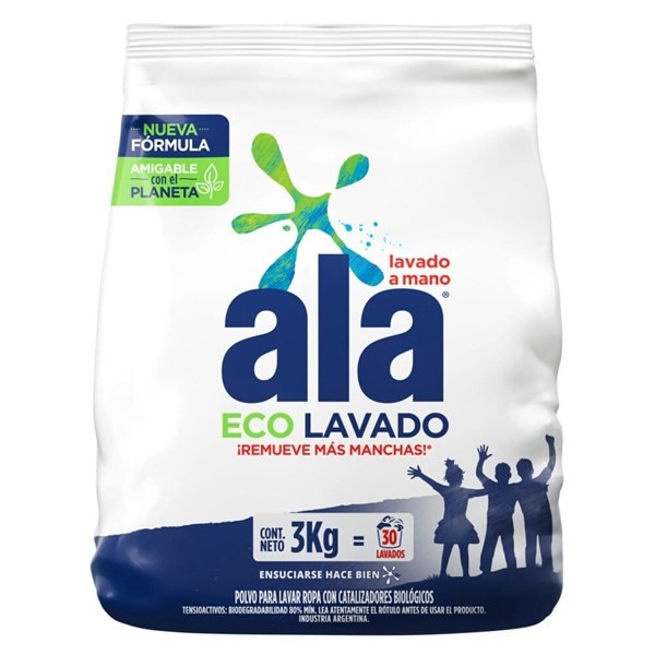 Jabón en Polvo Lavado a Mano Ala  Core Ecolavado 3 kg alt