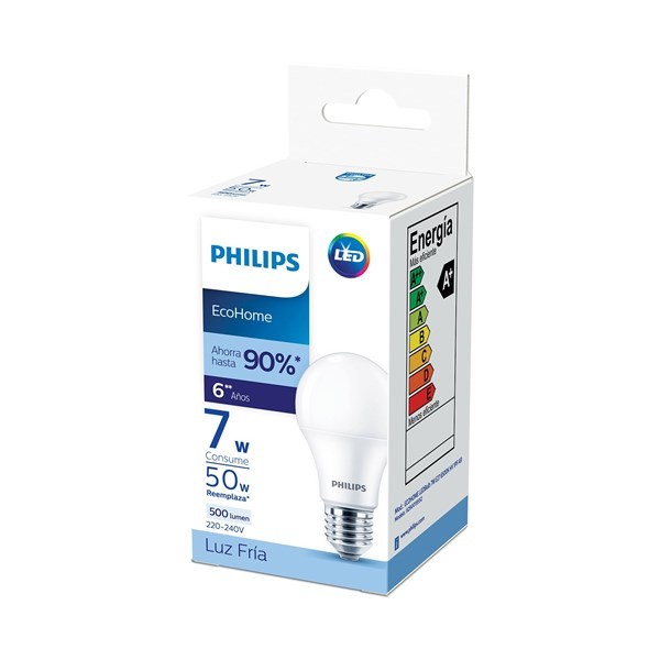 Lamparita Led Philips Ecohome 7W Blanco Frío 1 U. #1