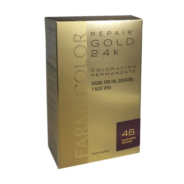 Farmacolor Kit de Coloracion Gold Color 4.6 Castano Rojizo #1