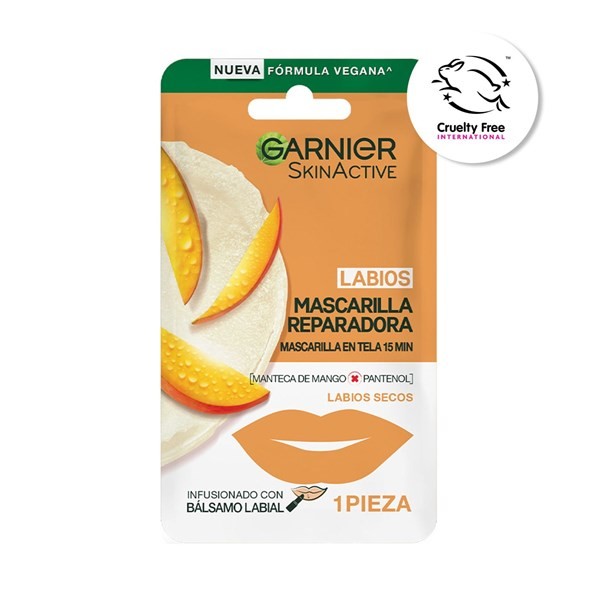 Garnier Mascarilla en Tela Para Labios Reparadora de Mango alt