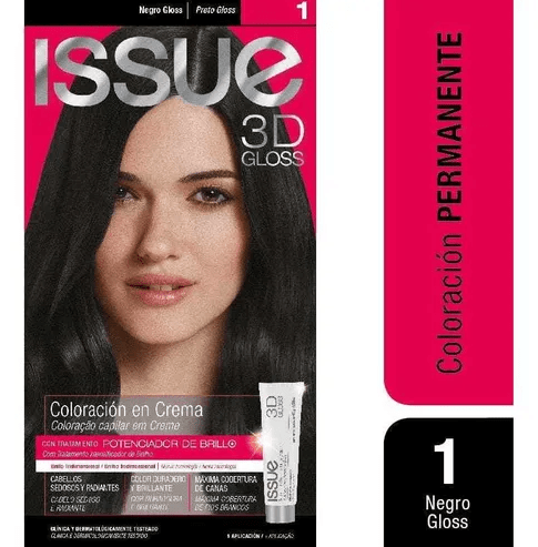 Issue Kit Coloración Permanente 3D Gloss N° 1 negro #1
