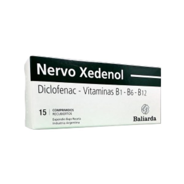 Baliarda Nervo Xedenol Diclofenac + Vit.B,Complejo x 15 Comp Recubiertos #1