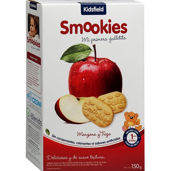 Kidsfield Galletitas Smookies Gall Manzana x 150 g alt