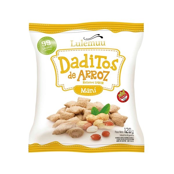 Daditos de Arroz Rellenos Lulemuu Mani Sin Tacc 120 g. #1