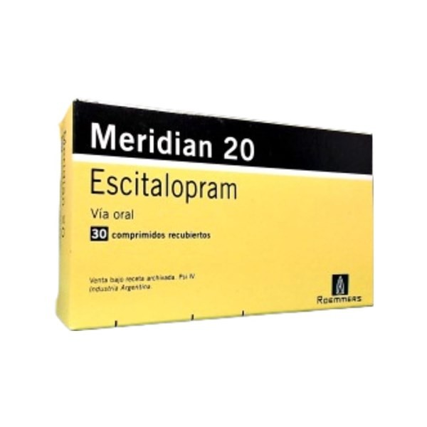 Roemmers Meridian Escitalopram 20 Mg x 30 Comp Recubiertos #1