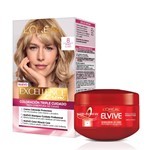 Loreal Paris Combo Tintura Excellence Tono 9 Rubio Muy Claro + Crema Tratamiento Elvive Colorvive #1