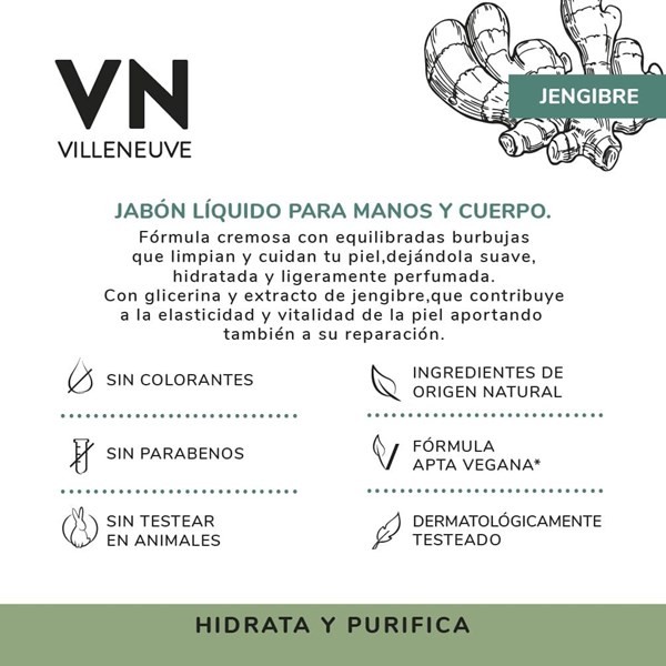 Vn Jabón Líquido  Con Extracto de Jengibre alt