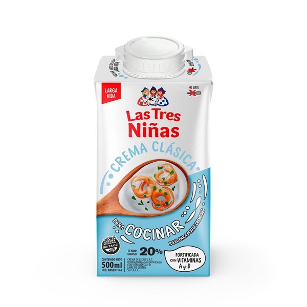 Crema de Leche Las Tres Niñas Uat Para Cocinar 500 cc. alt