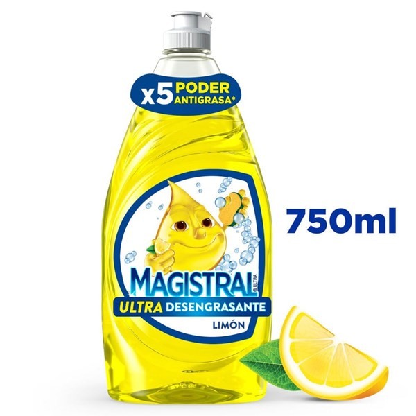 Detergente Líquido Magistral Ultra Desegrasante Limón x 750 ml alt