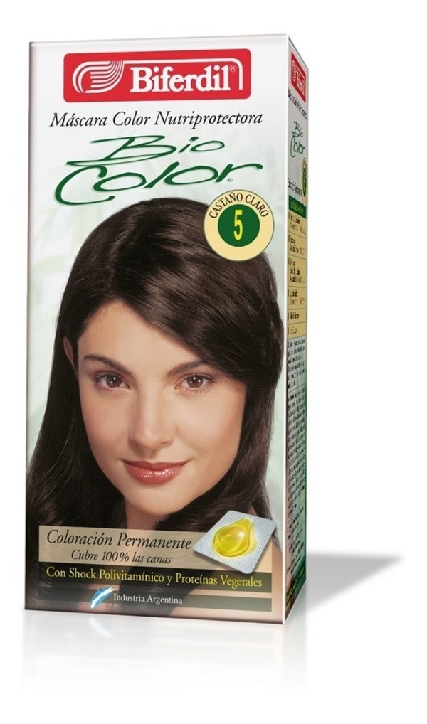 Biferdil Kit de Coloracion Bio Color 5 Castaño Claro #1